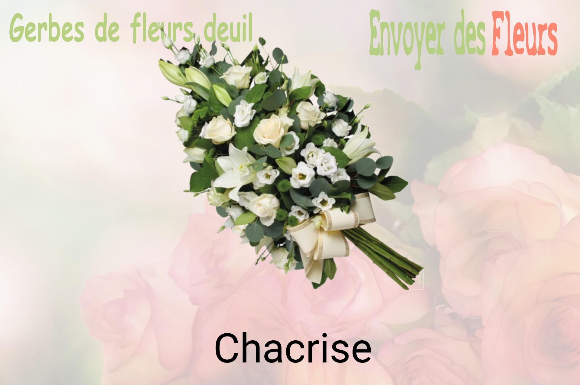 Gerbe de fleurs de deuil livrée à Chacrise